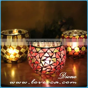 Wholesale Mosaic Candle Holders Centerpiece for Wedding thumbnail-5