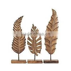 Brass Antique Leaf Decorative Sculpture thumbnail-1