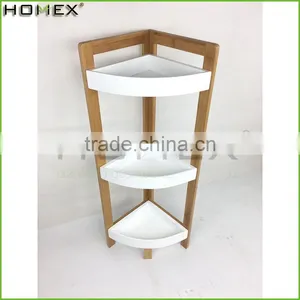 Bamboo Corner Storage Display Rack Bathroom Utility Rack Homex BSCI/Factory thumbnail-1