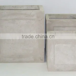 New Design Light Cement Planter, GRC Products, Concrete Flower Planter, Vietnam Cement Planters, Vietnam Light Pots thumbnail-1