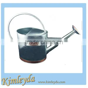 Galvanized Steel Watering Can With Copper Accents thumbnail-1