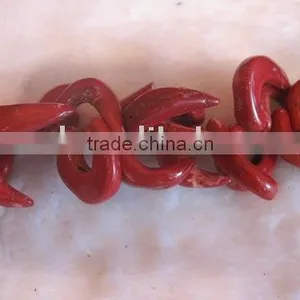 Wholesale 10-25mm Red Capsicum Shaped Natural Loose Coral Strand thumbnail-1
