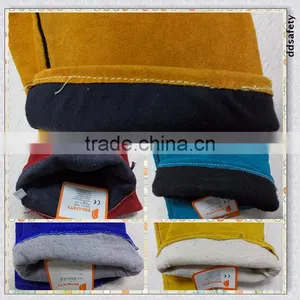 DDSAFETY 2017 Blue Cow Split Welding Glove With Reinforced Palm With One Piece Back thumbnail-5