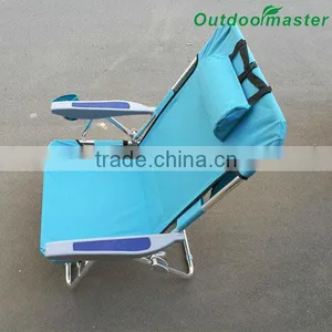Outdoor Light Blue Lightweight Aluminum Backpack Folding Chair thumbnail-5