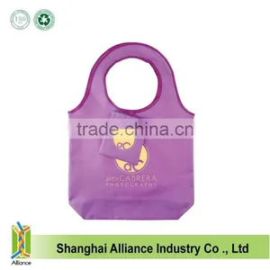 Hot Sale New Design Reusage Folding Round Shouder Hand Tote Bags Recycle Shopping Shoulder Folding Bags thumbnail-1