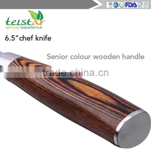 6.5 -inch Colour Wood Handle Vegetables Santoku Knife thumbnail-3
