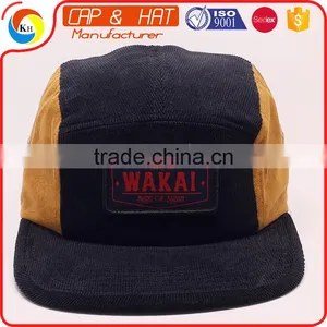 2015 Hot 5 Panels Snapback Flat Brim Custom Corduroy Caps and Hats thumbnail-1