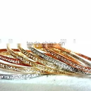 Designer Bangle Sets in Three Tones- Silver,Gold,Copper thumbnail-5
