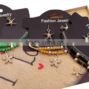 Hot Selling Starfish Charm Custom Charm Seed Bead Multi-strand Bracelets Earrings Set From Yiwu Factory thumbnail-4