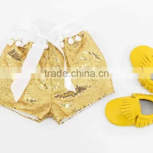 Baby Girl New Design Color Combination Shorts for Summer Plain Color Kids Shorts thumbnail-2
