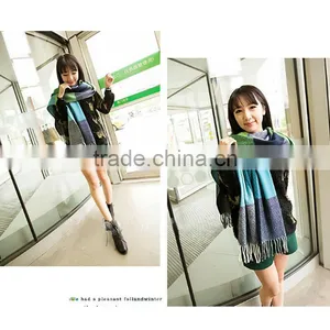 1pc Different Color Choice Super Long Colorful Winter Warm Knitting Stitching Scarf,shawl thumbnail-4