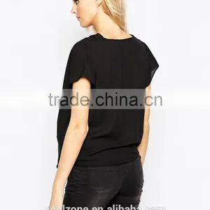 100% Polyester Square Neck Cap Sleeves Maternity Clothings for Nursing thumbnail-3