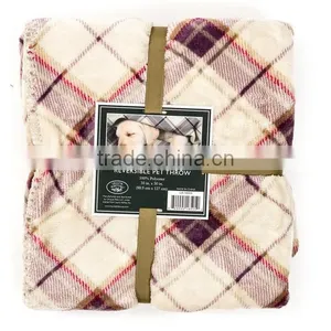 Reversible Micro Fur Pet Dog Bed Blanket Throw thumbnail-1