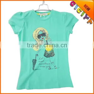 Wholesale New Summer Top Fashion Printing Designs Teen Girl t Shirt thumbnail-1