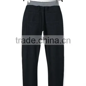 Guangzhou Garments Factory New Style Dark Blue 11 Years Old Jeans Trousers for Children thumbnail-2