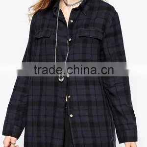 2015 KAIYA Elegant Design Blouses Ladies Western Wear Oversized Shirt Dress Long Sleeve Party Holiday Wearing thumbnail-3