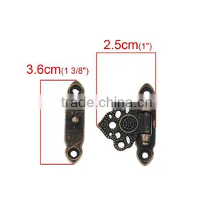 Iron Based Alloy Case Locks Antique Bronze 36mm x 25mm 36mm x 9mm thumbnail-2