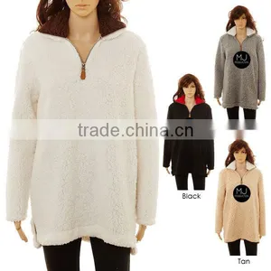 Wholesale Sherpa Pullover Plus Size Women Clothing Winter Jacket Coat Pregnant Women Dresses Maternity Clothes thumbnail-1