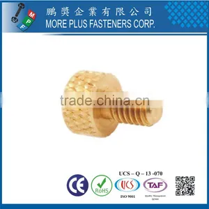 Made in Taiwan Brass M4 Knurled Head Diamond Thumb Screw thumbnail-4