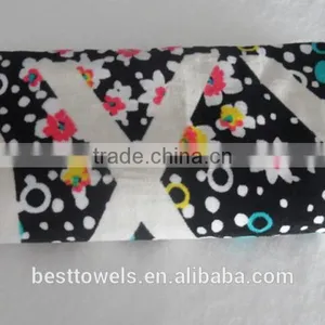 China Wholesale Velour Reactive Printed Beach Towel thumbnail-3