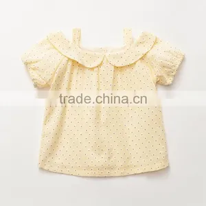 Children's Suspenders Cold Shoulder Daisy Prints Tops T Shirt thumbnail-4