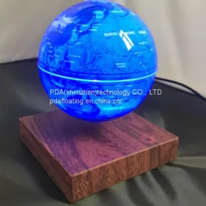 New Customize Wooden Magnetic Levitate Floating Globe With Lighting thumbnail-1