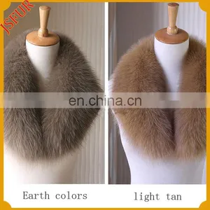 Factory Free Size Deyed Fox Fur Collar Fur Women Fur Trim thumbnail-3