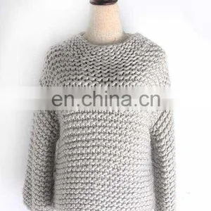 Wool Handmade Sweater Design for Women, Latest Sweater Designs for Women, Warm Winter Sweater thumbnail-3