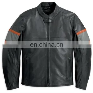 Men Leather Motorcycle Sports Racing Jacket thumbnail-1