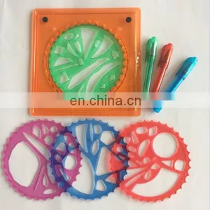Art Spiral Amazing Kit Plastic Drawing Rule Spirograph Toys thumbnail-4