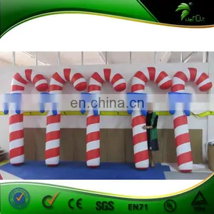 Charming Inflatable Christmas Ornament Candy Cane Air Balloon / Eco-friendly PVC Inflatable Crutch For Advertising Decoration thumbnail-2