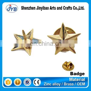 Gold Plated Custom Star Shape Metal Lapel Pin thumbnail-1