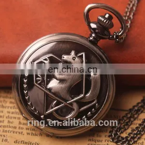 Game Fullmetal Alchemist Classic Pocketwatch Necklace Rings Antique Pocket Watches Quartz Pocket Watch thumbnail-5