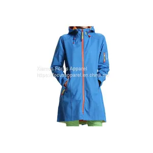 Waterproof Hiking Camping Long Sleeve Outdoor Gear Rain Jacket With Hoodies for Women thumbnail-5