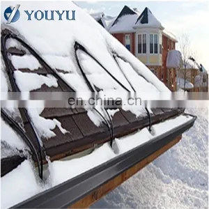 Roof Double Conductor Heating Cable Black Snow Melting Wire With Plug and Sensor Deicing Heating Trace Roof Heating Cable thumbnail-7