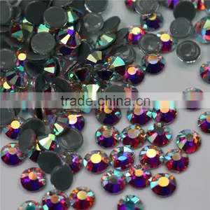 Factory Price Wholesale Crystal AB Flatback Hotfix Rhinestones for Sarees Wedding Dresses thumbnail-1