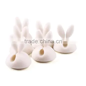 Cute Cartoon Rabbit Cable Drop Clip Desk Tidy Organiser Wire Cord USB Holder thumbnail-1
