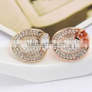 Gorgeous 2 Pc Pront Setting Micro Pave Bridal Engagement Wedding Ring Jewelry With Brass Metal thumbnail-4