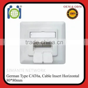 86x86 Cat6 Shielded Fiber Faceplate thumbnail-1
