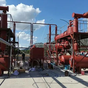 Waste Tyre Plastic Pyrolysis Oil To Diesel Distillation Plant Equipment/Recycling Machine thumbnail-3