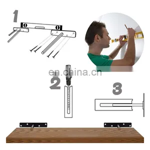 OEM Hidden Support Floating Wall Shelf Bracket Hardware Supports Heavy Wall Bracket thumbnail-5