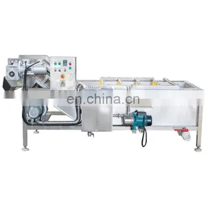 Easy Clean SUS304 Industrial Spray Air Bubble Rotary Vegetable Washer Fruit Washing Machine thumbnail-1