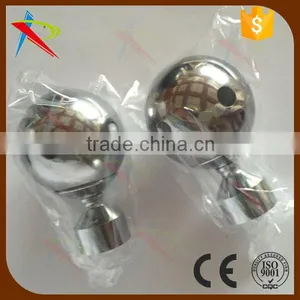 Metals Shiny Chrome BALL FINIALS for Curtain ROD Draperies With 6 Holes thumbnail-3