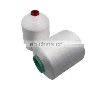 Best Selling 100% Polyester Sewing Thread 150D Raw White Overlock Thread thumbnail-4