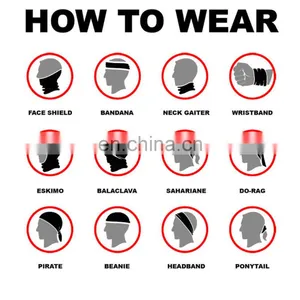 JOHNCOO Bicycle Fishing Sport Bandanas Clown Tube Neck Gaiter Polyester Seamless Men's Face Bandana Headwear thumbnail-4