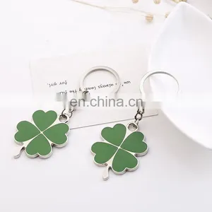 High Quality Green Leaf Clover Keychain Fashion Creative Beautiful Four Leaf Clover Lucky Key Chain Jewelry thumbnail-3