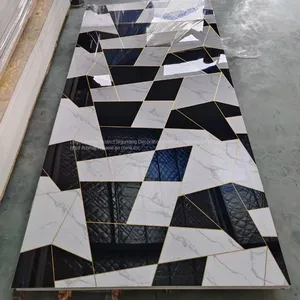 PVC Panel UV Panel PVC Marble Panel Made in China PVC Wallboard SPC High Gloss Board thumbnail-1