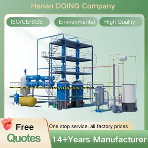 Latest Technology Waste Motor Engine Oil Distillation Machine Refine Pyrolysis Oil to Diesel With Solid Catalyst Design thumbnail-2