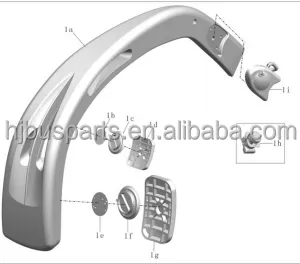 Bus Mirror HJRB 00163B Kinglong Spare Parts Auto Dimming Bus Rearview Mirror Bus Spare Part thumbnail-4