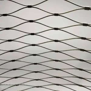 Stainless Steel Wire Rope Cable Hand-Woven Net Flexible Metal Mesh Net/Bird Net thumbnail-2
